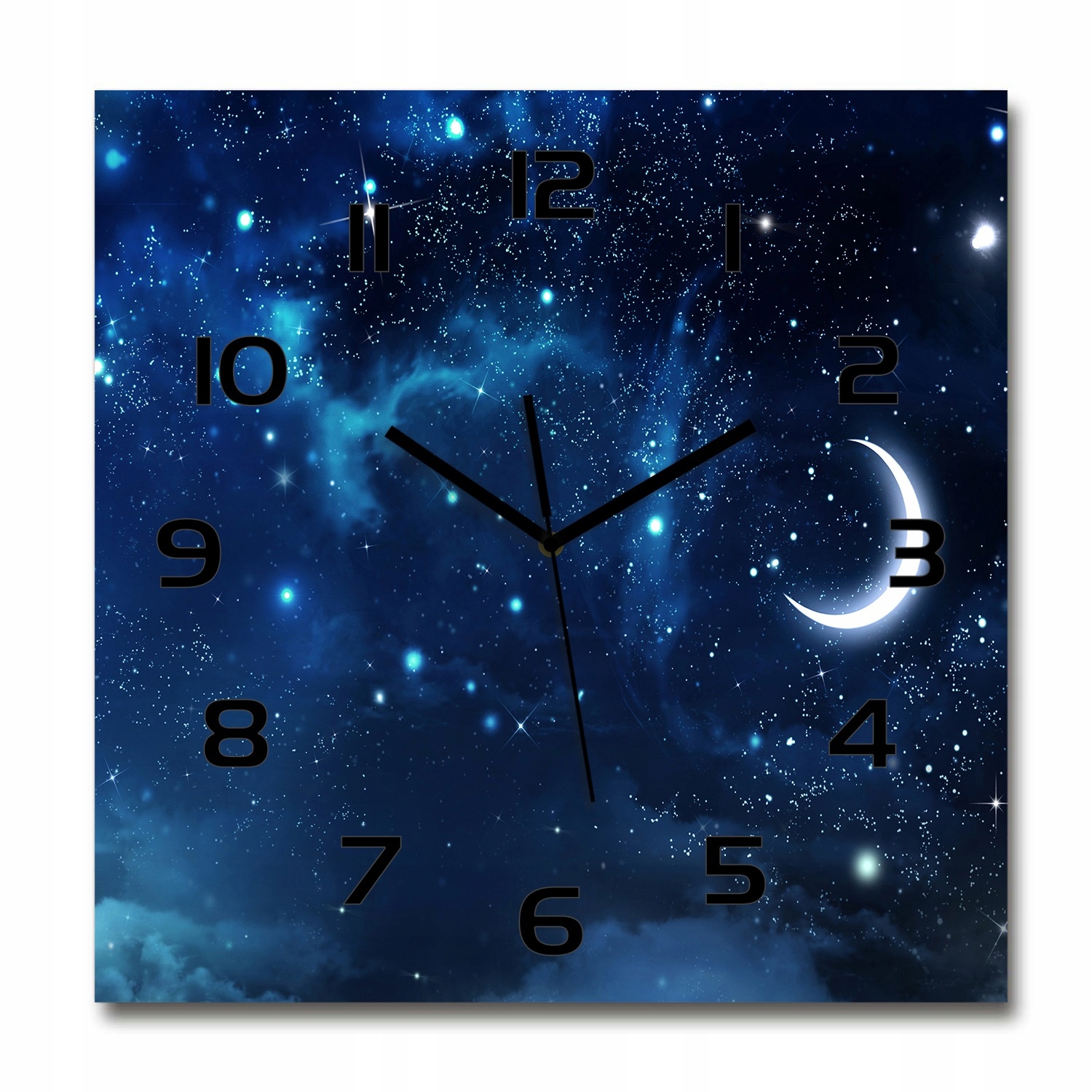

Nowoczesny szklany zegar Gwieździste niebo 60x60cm