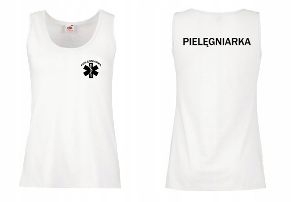 

Koszulka top Pielęgniarka Haft eskulap Whsdxs