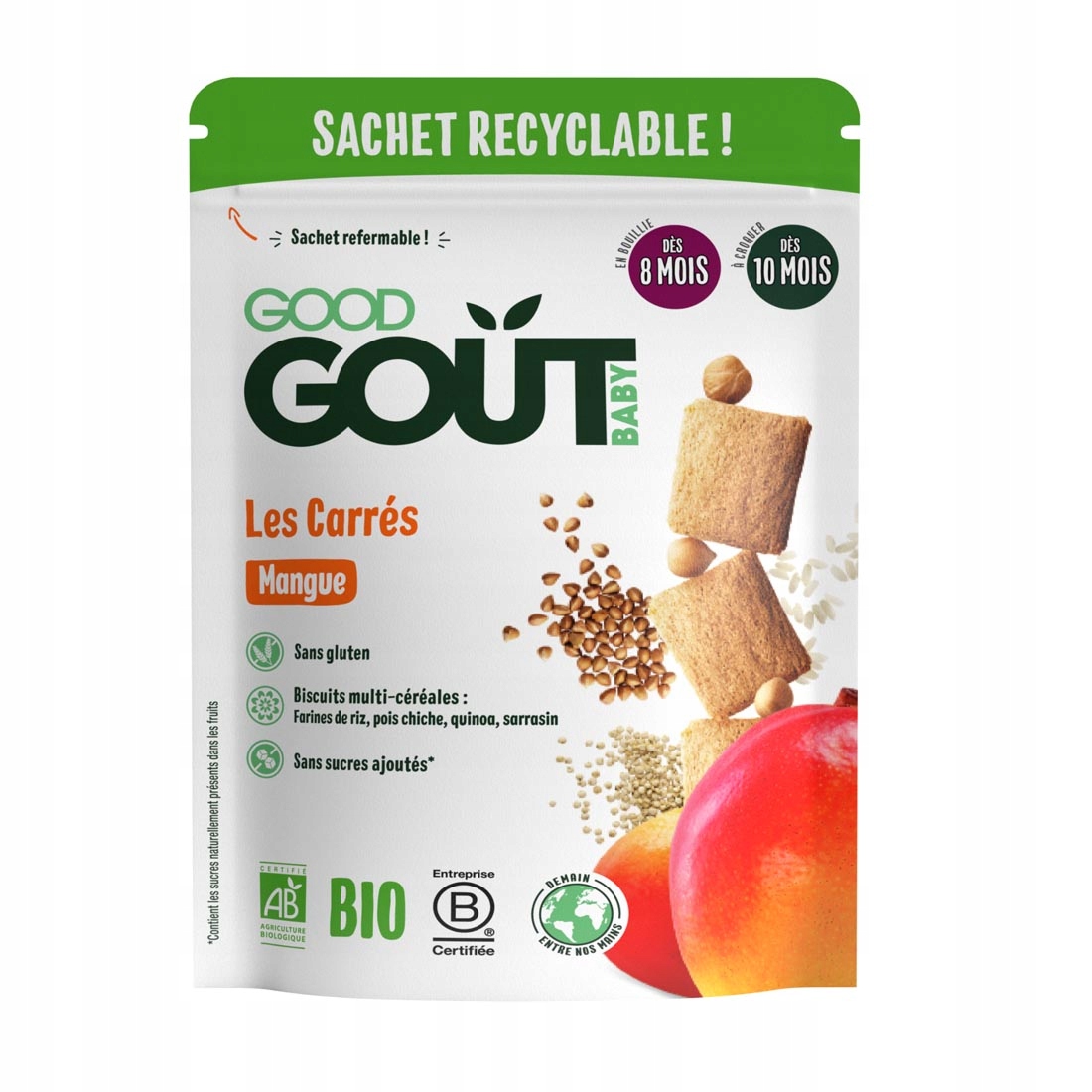 GOOD GOUT Kostki mango BIO, 50g