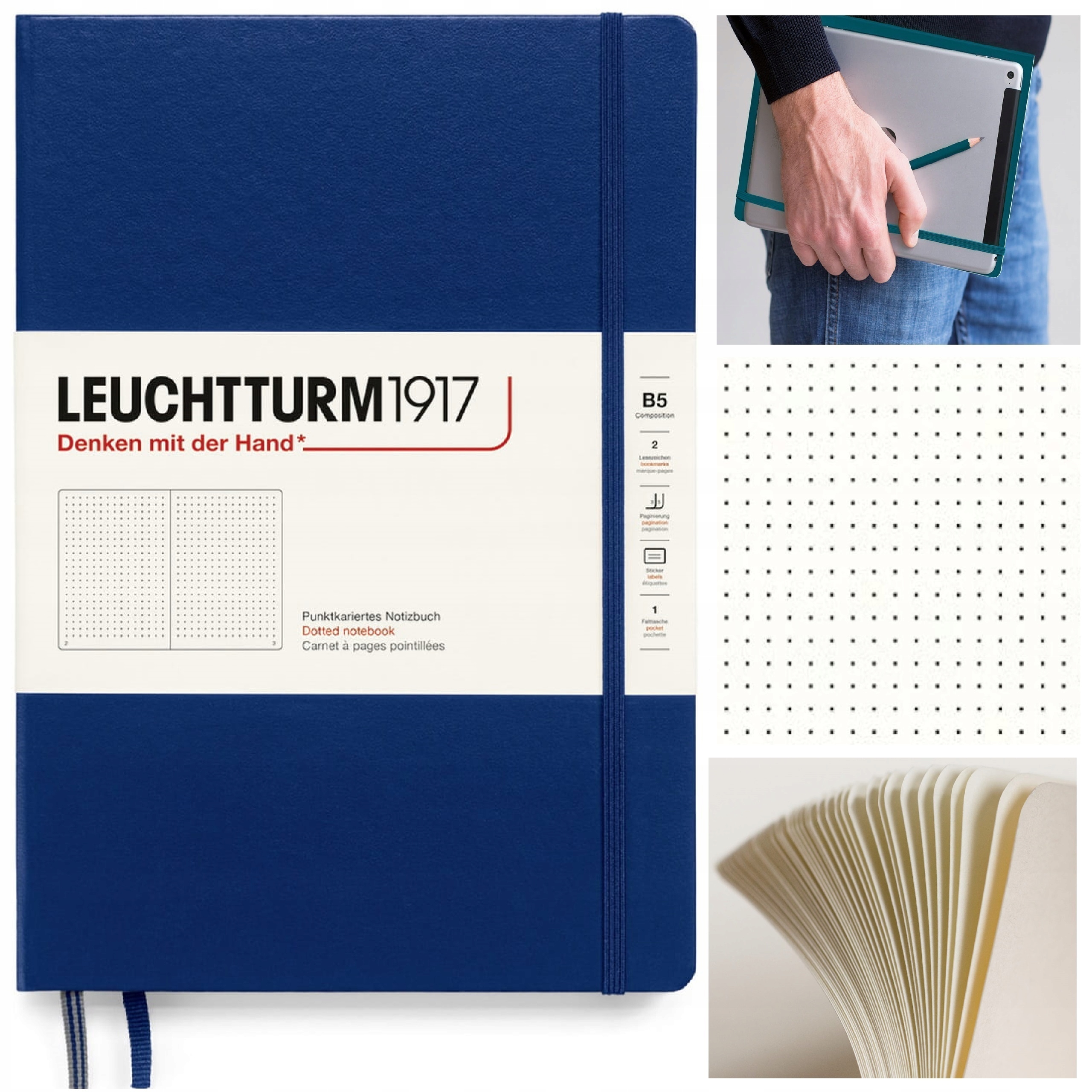 LEUCHTTURM1917 Notatnik Notes twarda oprawa B5 Kropka bullet journal