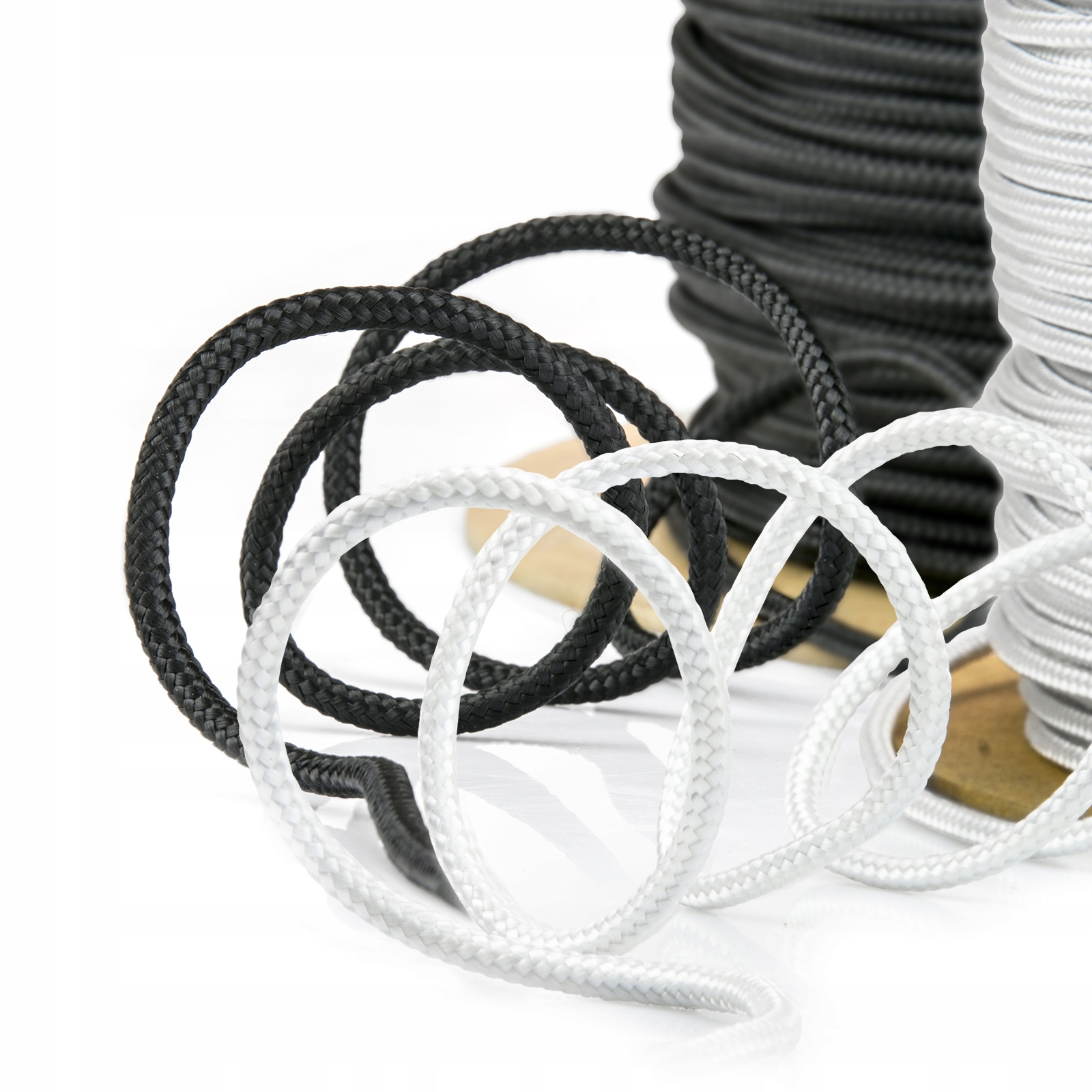 Lina Linka Żeglarska POLIPROPYLENOWA 6mm Pleciona BIAŁA Gładka 30m Model Oplot 16