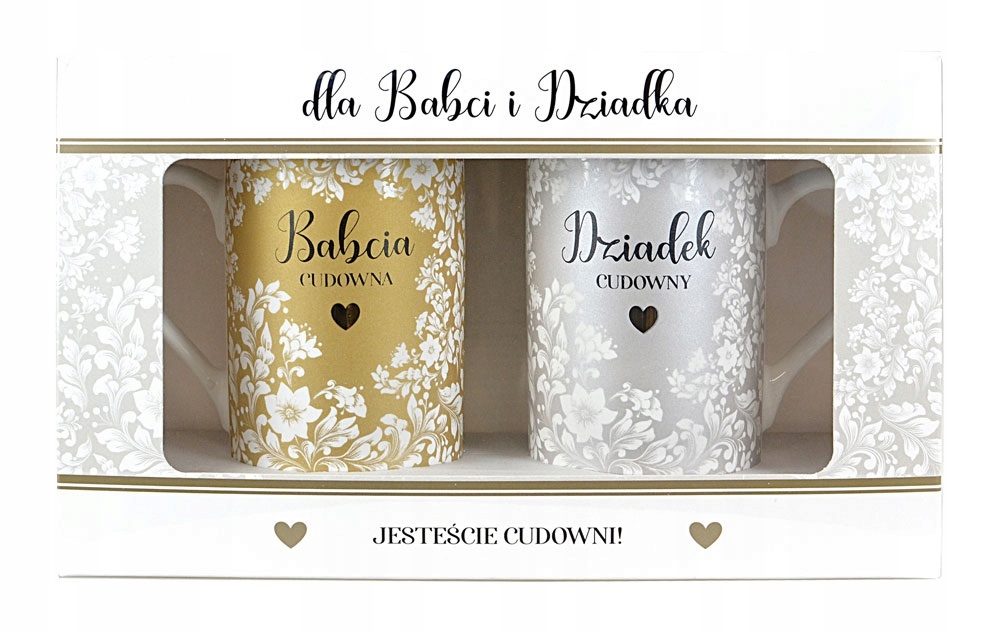 ZESTAW Prezent na Dzień dla Babci i Dziadka PIĘKNE RĘCZNIKI z HAFTEM KUBKI Wymiary ręcznika 50x100cm