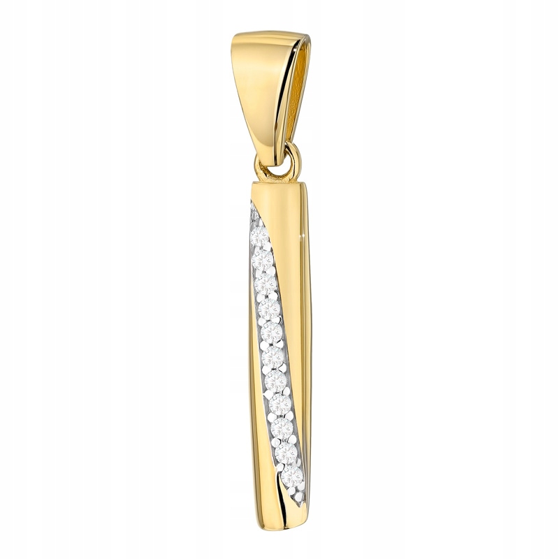 Zlatý Přívěsek pr. 585 Tyčinka se Zirkony 14k