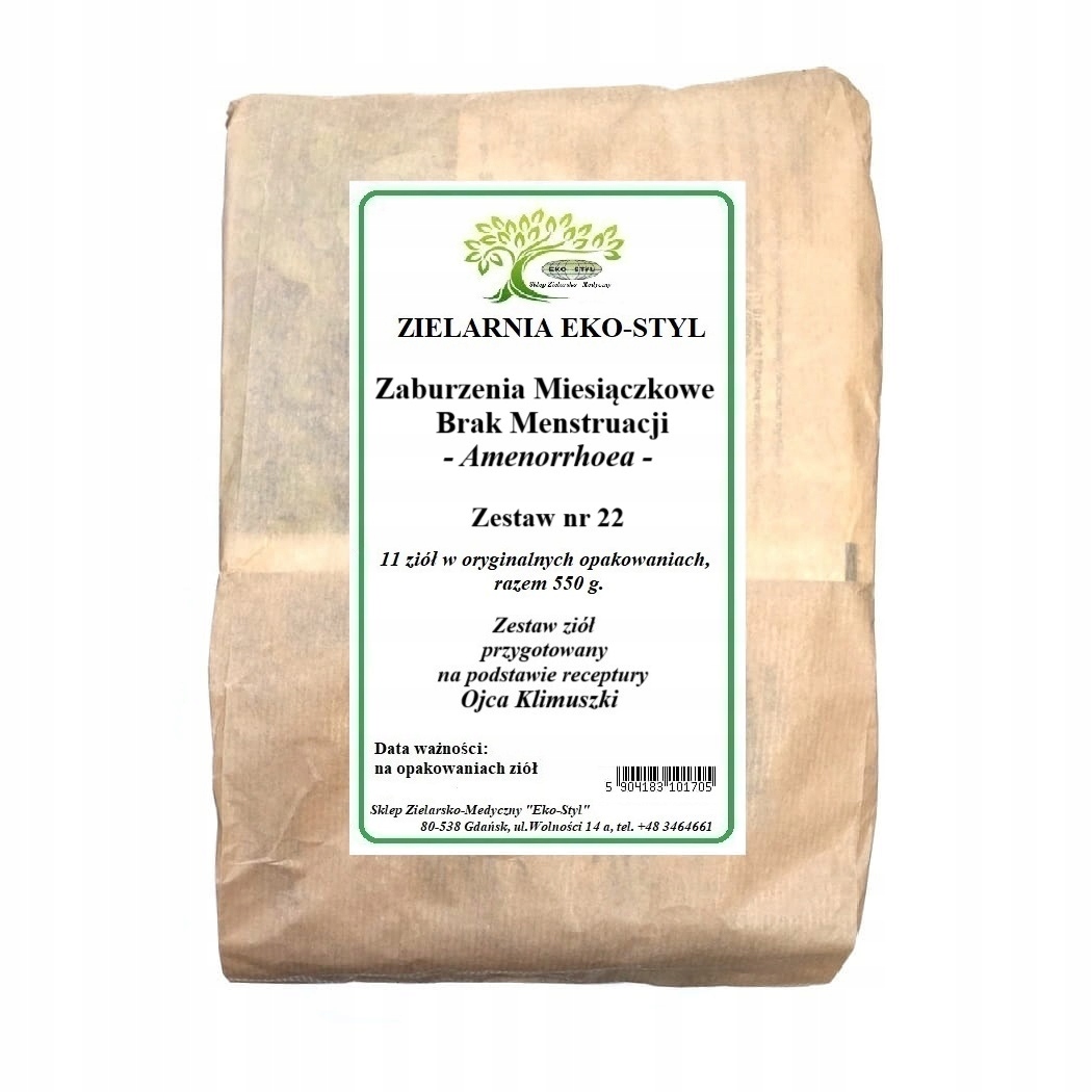 Zaburzenia Miesiączki Brak-Menopauza -Zioła EkoStyl/wg O.Klimuszko