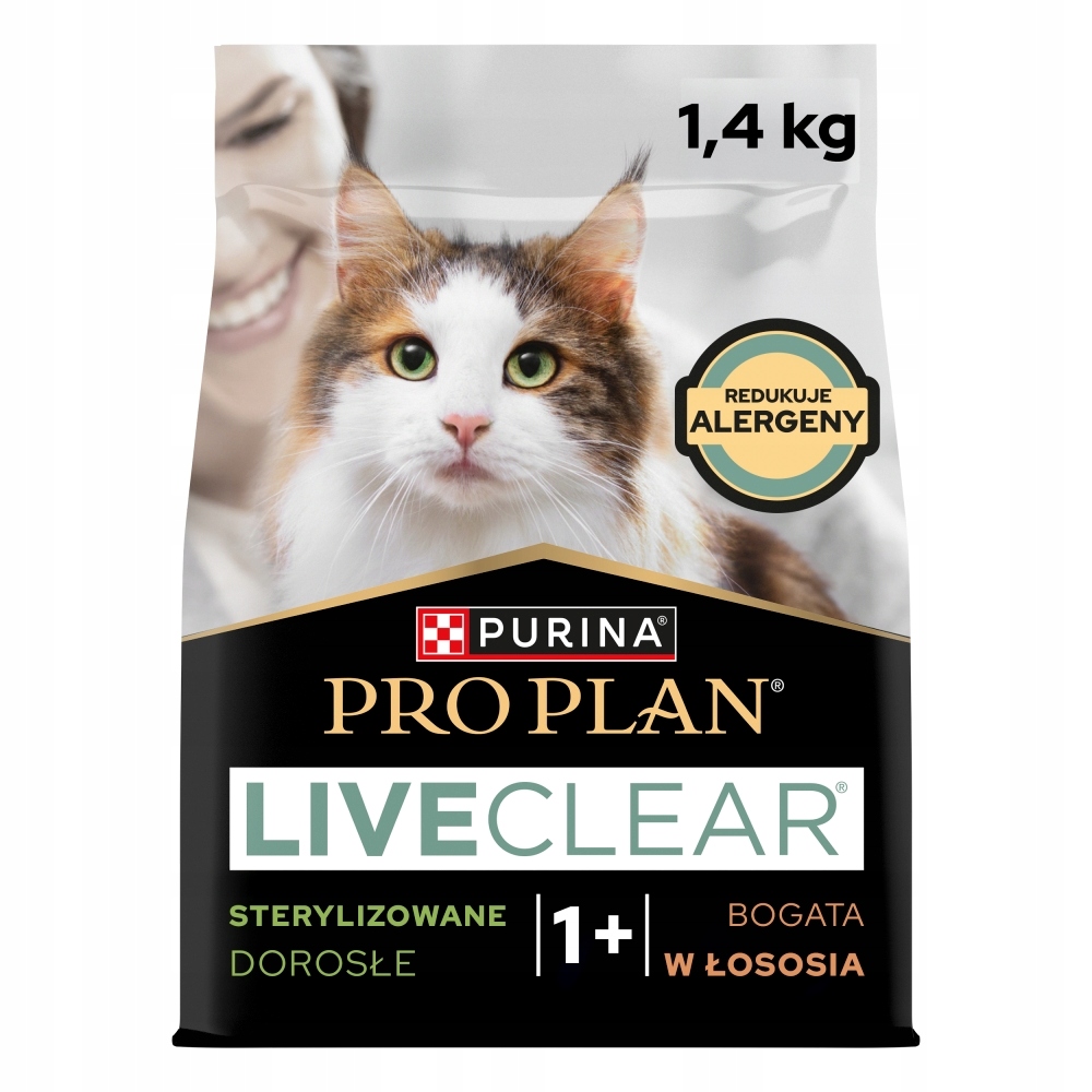 Pro Plan LiveClear krmivo pro dospělé kočky po sterilizaci losos 1,4 kg