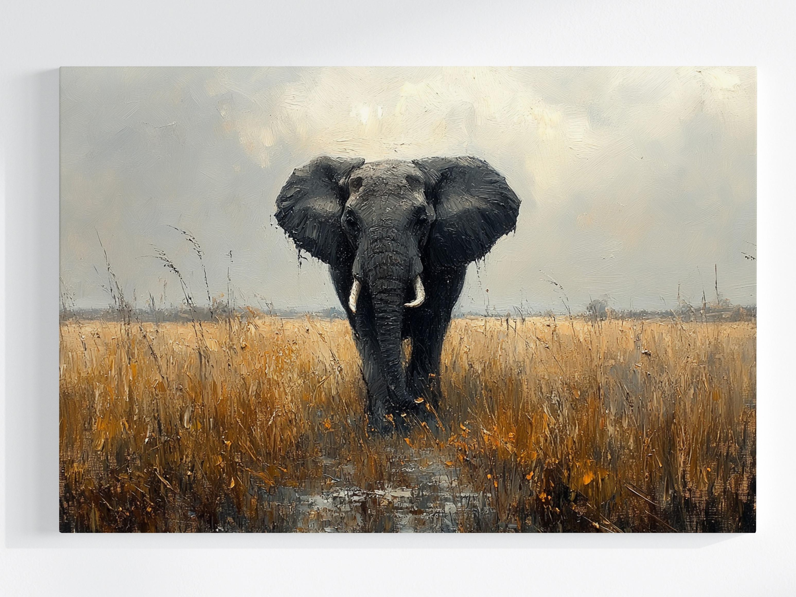 Obraz Na Plátně Canvas Příroda Zvíře Afrika Slon Savana 120x80