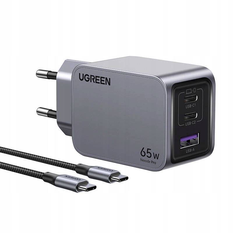 Nabíječka Ugreen Nexode Pro 65W Usb 2x Usb-c (černá)