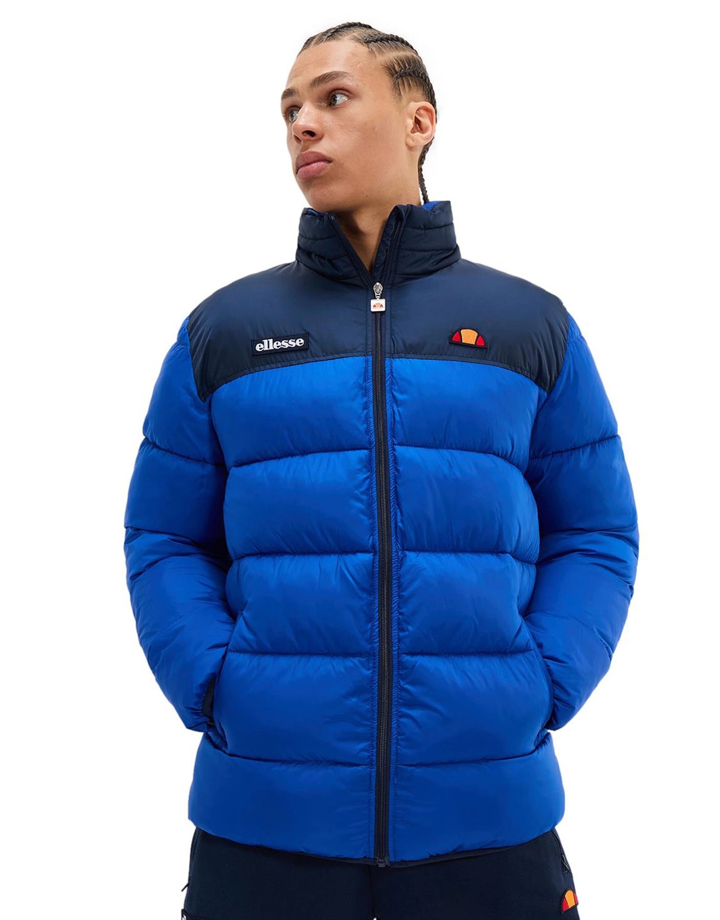 Pánská péřová bunda Ellesse zimní zateplená, prošívaná bez kapuce Caloroso