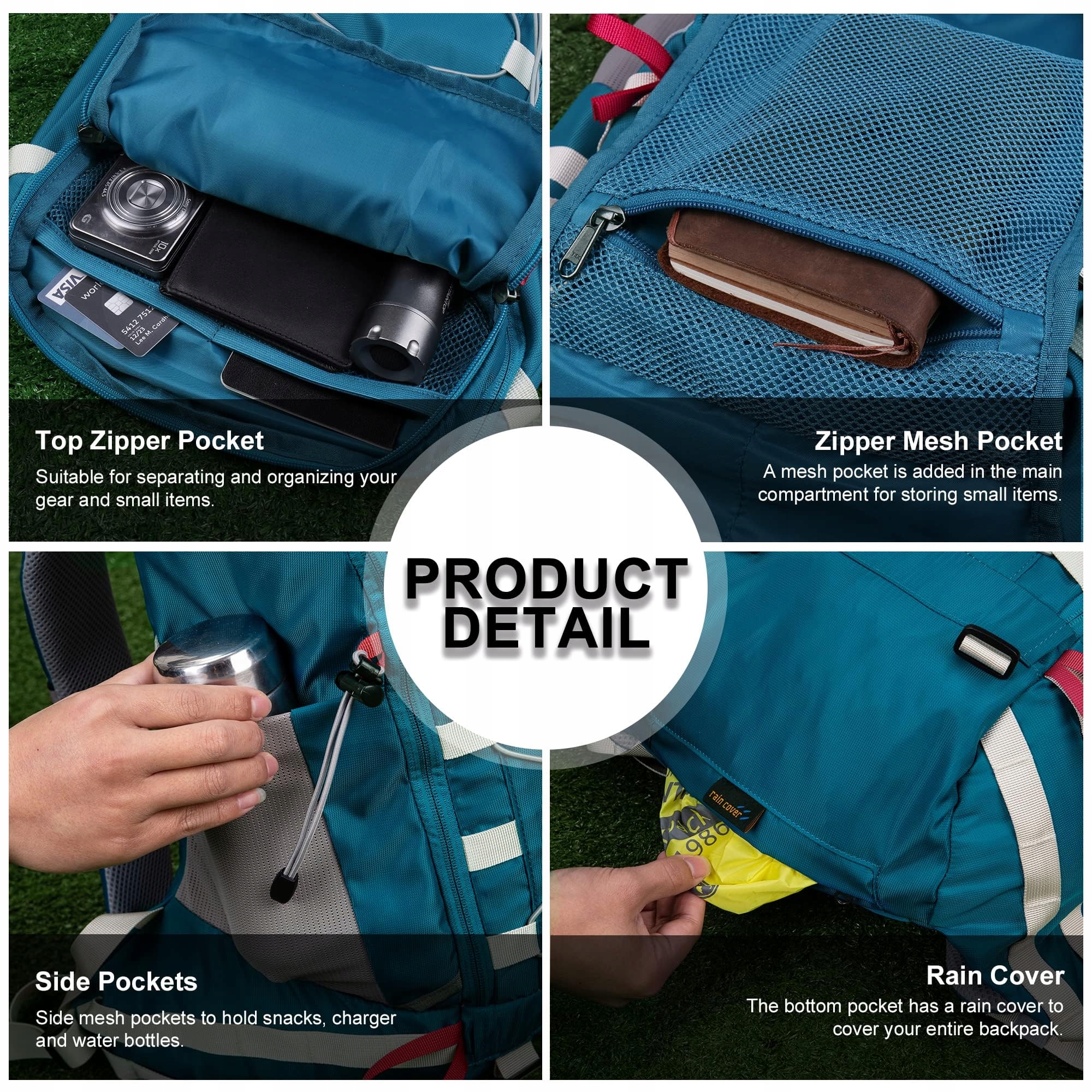 MOUNTAINTOP Plecak Turystyczny 35L Lekki Dla Mężczyzn i Kobiet Outdoor — miniatura 7