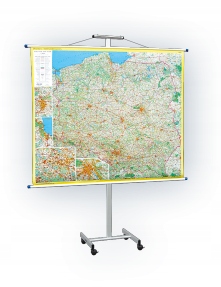 Mobilny regulowany stojak do map i plansz
