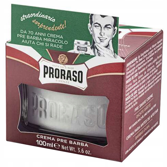 Krém před holením Proraso Red kompletní péče 100 ml