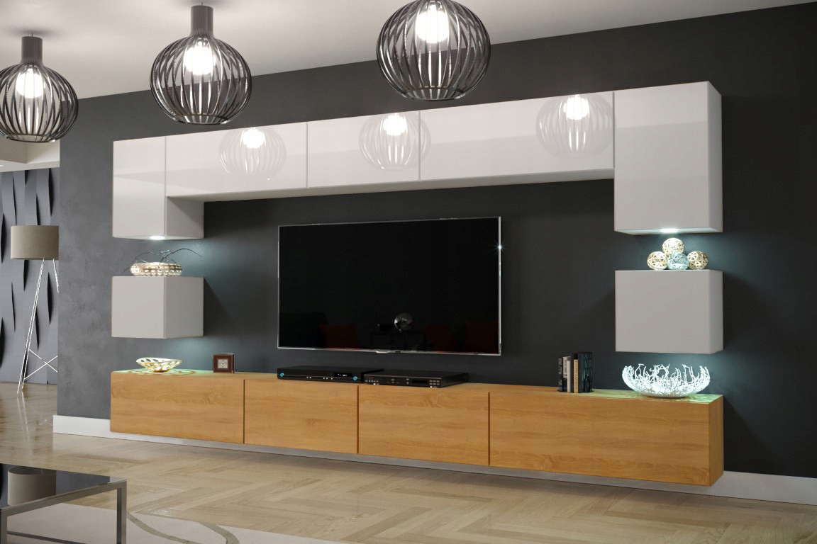 Meble modułowe komplet do pokoju dziennego Meblościanka do salonu AN1 1C