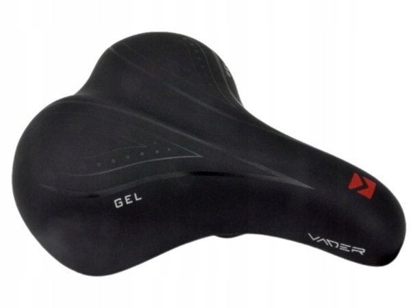 Siodło rowerowe do roweru miejskie szerokie Vader VD842B-02 czarne damskie