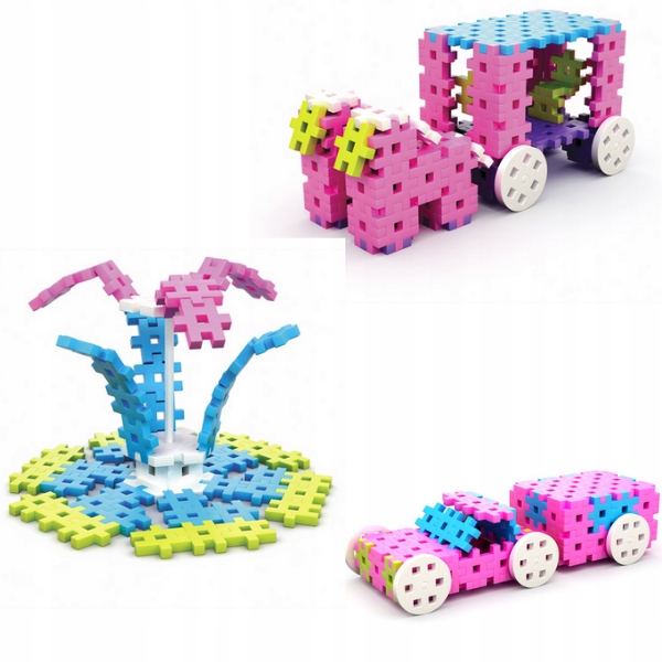 Klocki Meli Basic Constructor Pink Travel Box 500 Elementów Meli