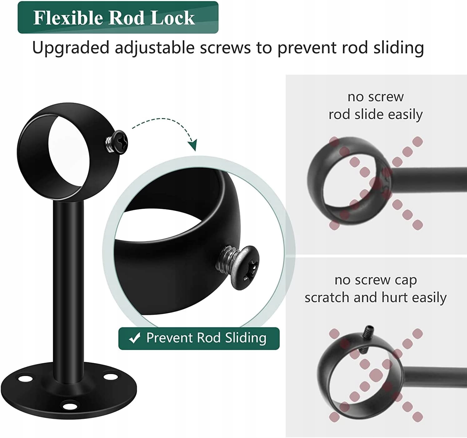 Drążek do montażu sufitowego 4 sztuki 3 cale Marka inna