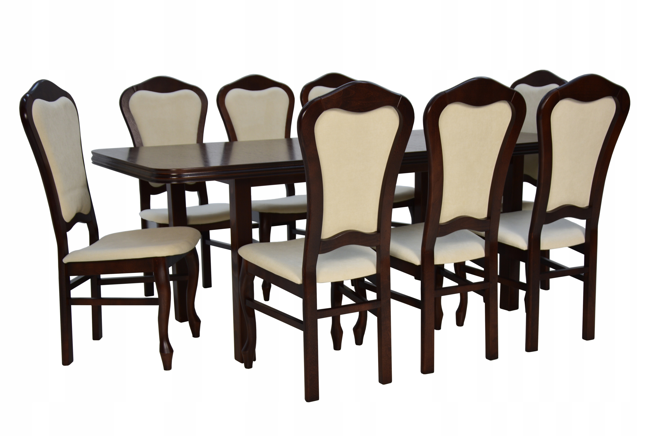 DREWNIANY stół i8 krzeseł LUDWIKOWSKI styl od RĘKI