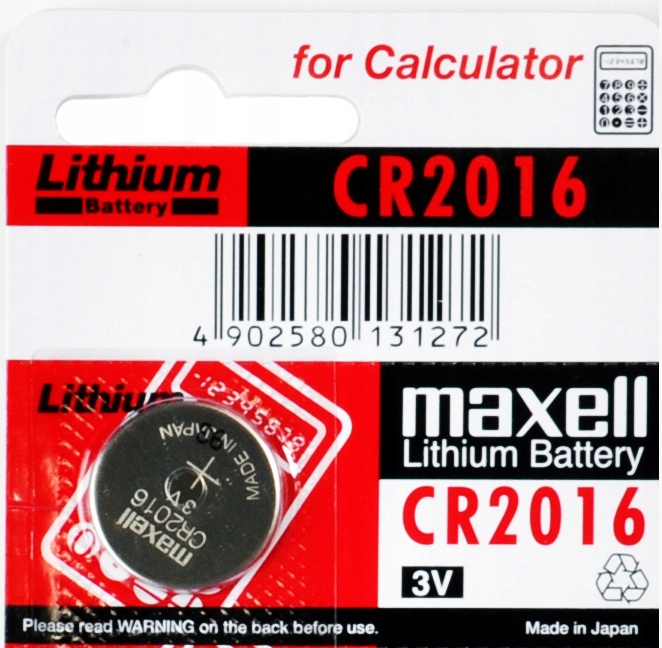 

Bateria Litowa Kluczyk 3V CR2016 Maxell Cr 2016