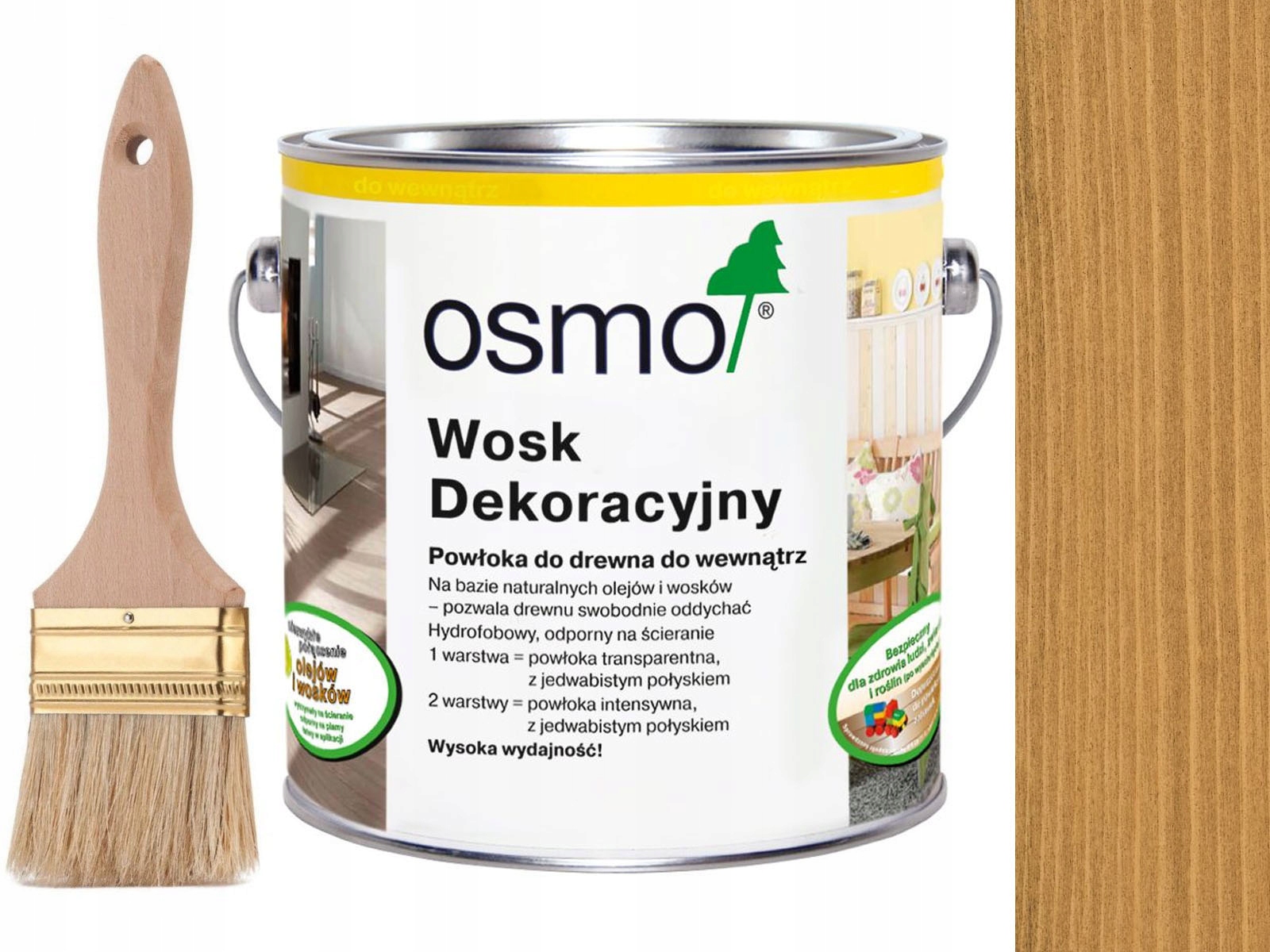 Osmo 3164 dekoratívny vosk Farba Dub 2,5L Zadarmo