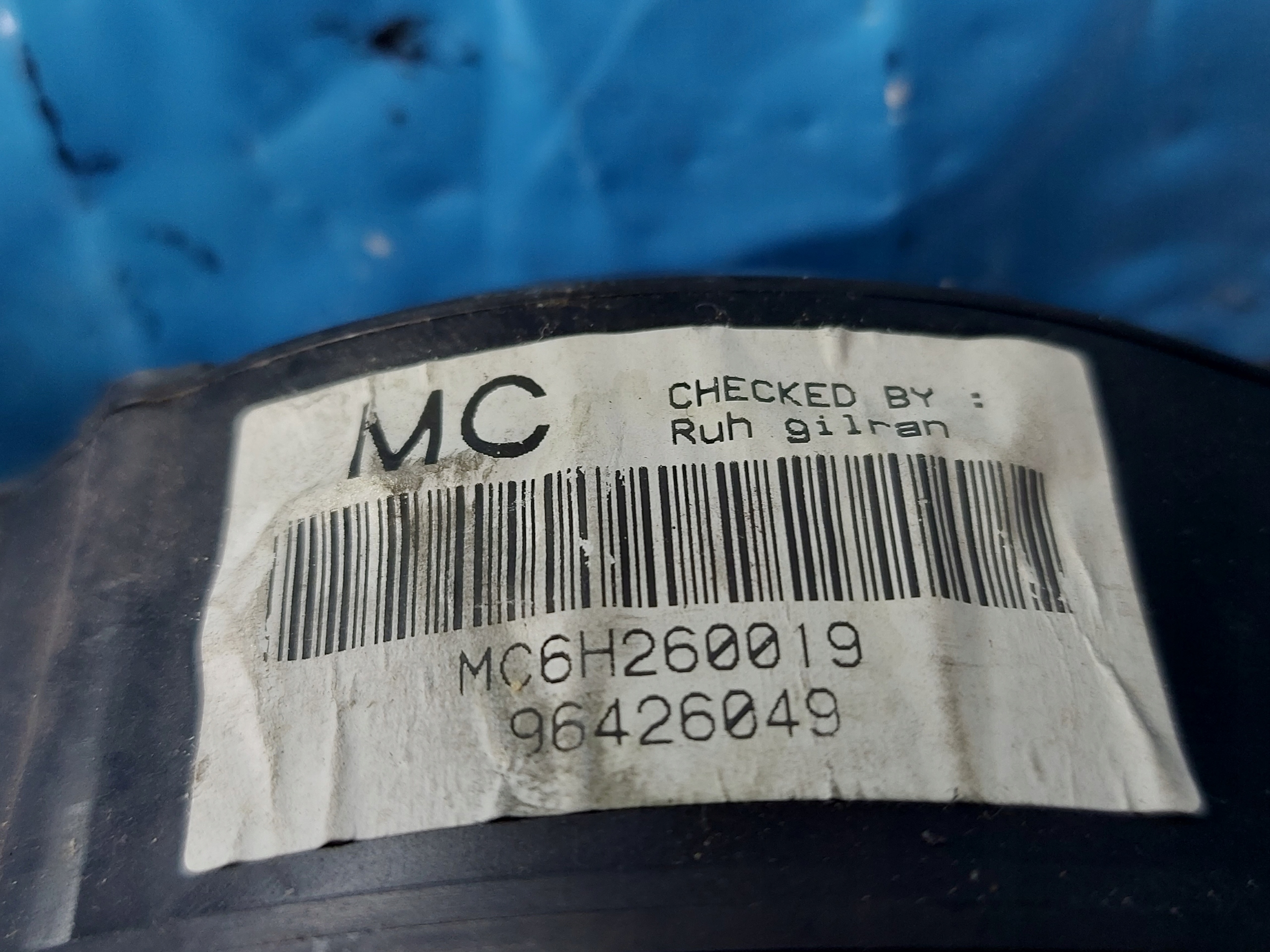 dials clock CHEVROLET KALOS 1.2 B MC6H260019