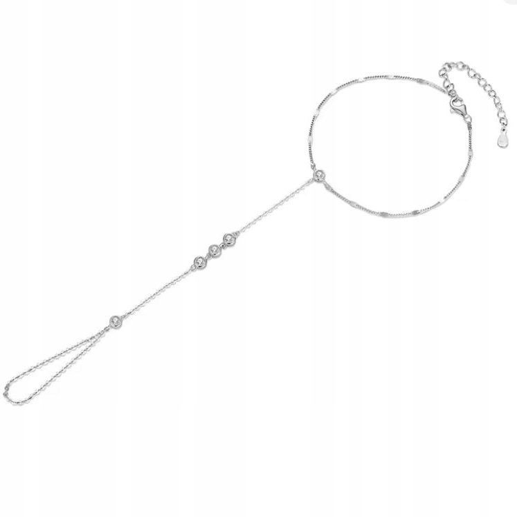 stříbrný nastavitelný prstenový náramek ze stříbra 15 cm 6 cm stříbro 925