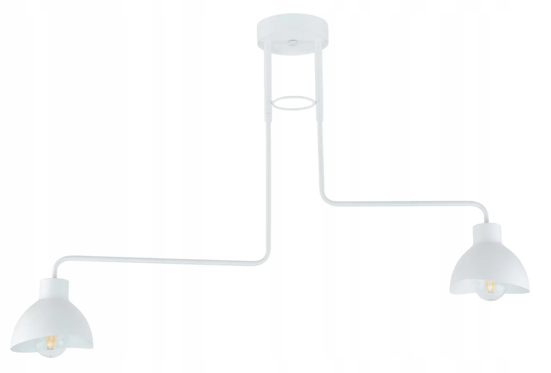 Industriálna stropná lampa loft biela dvojitá nad stôl ostrov bar Sigma