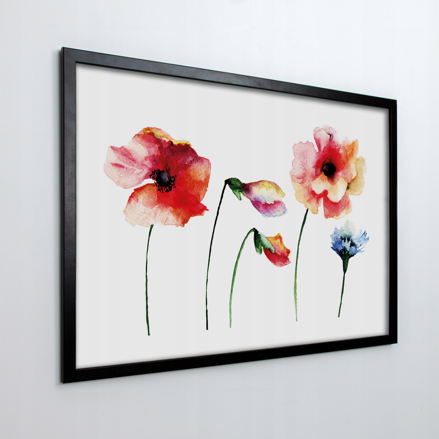 Obraz v ráme na stenu Kvety akvarel 100x70 cm