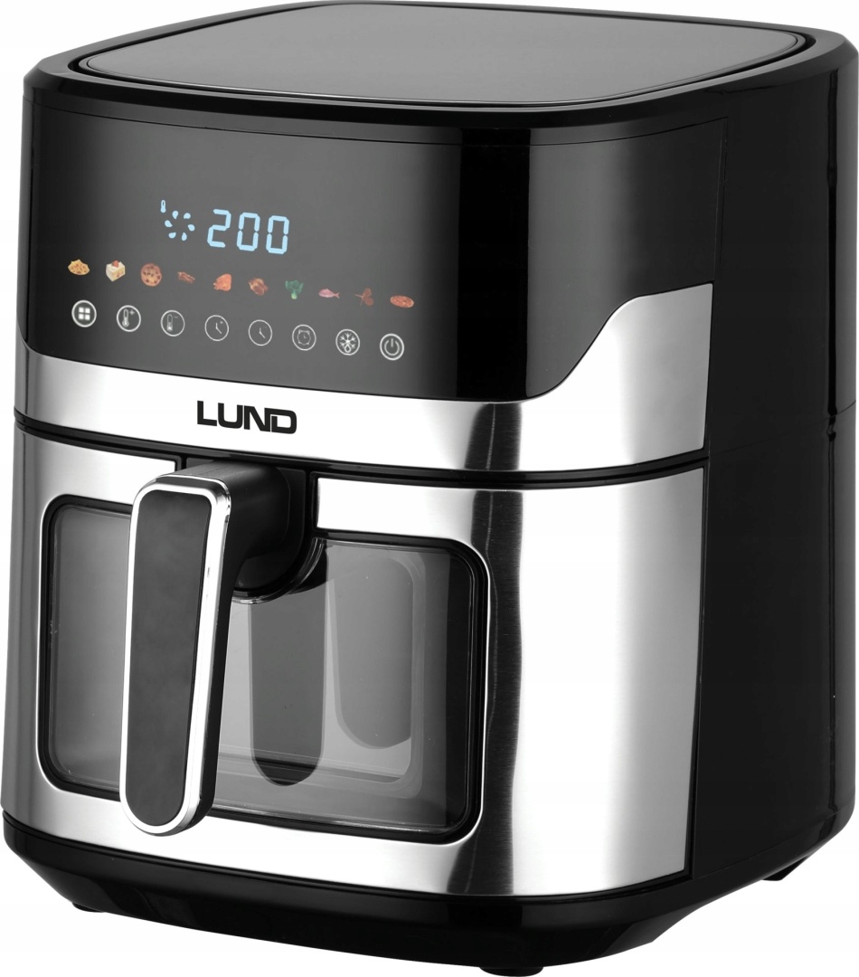 Teplovzdušná Fritéza Air Fryer Fritéza 1600 W 6,5 L Čierna Lund