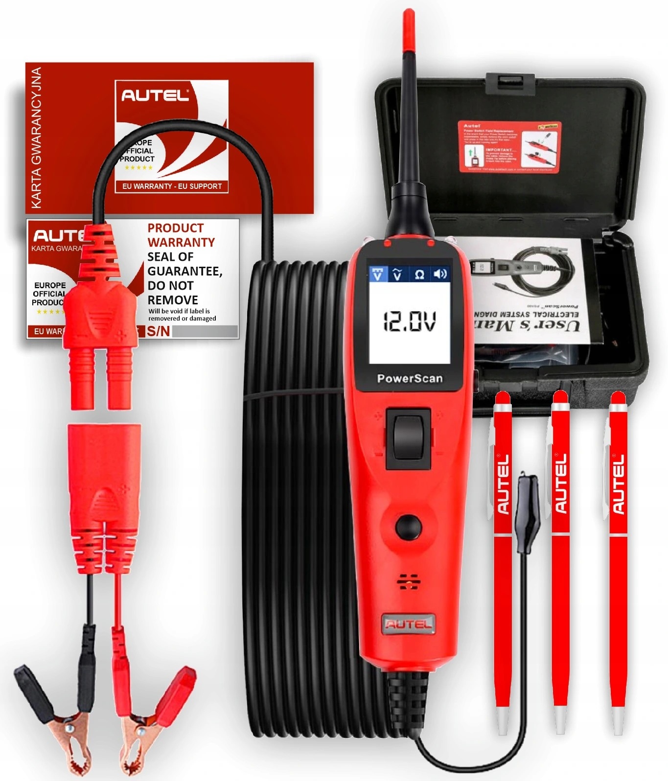 Tester Miernik Obwodów Kabli Autel PowerScan PS100