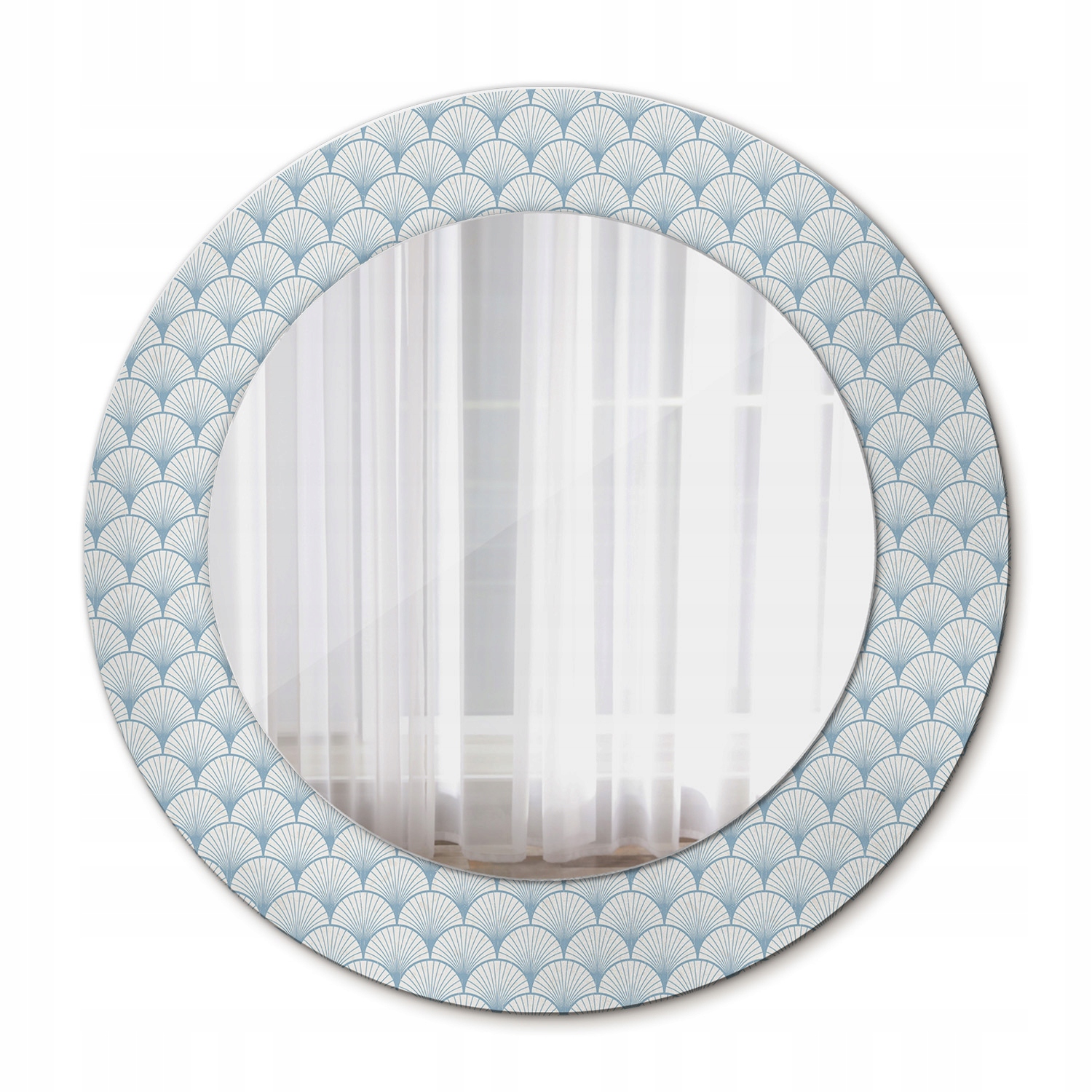 Krásne okrúhle retro zrkadlo s vintage vzorom 50 cm
