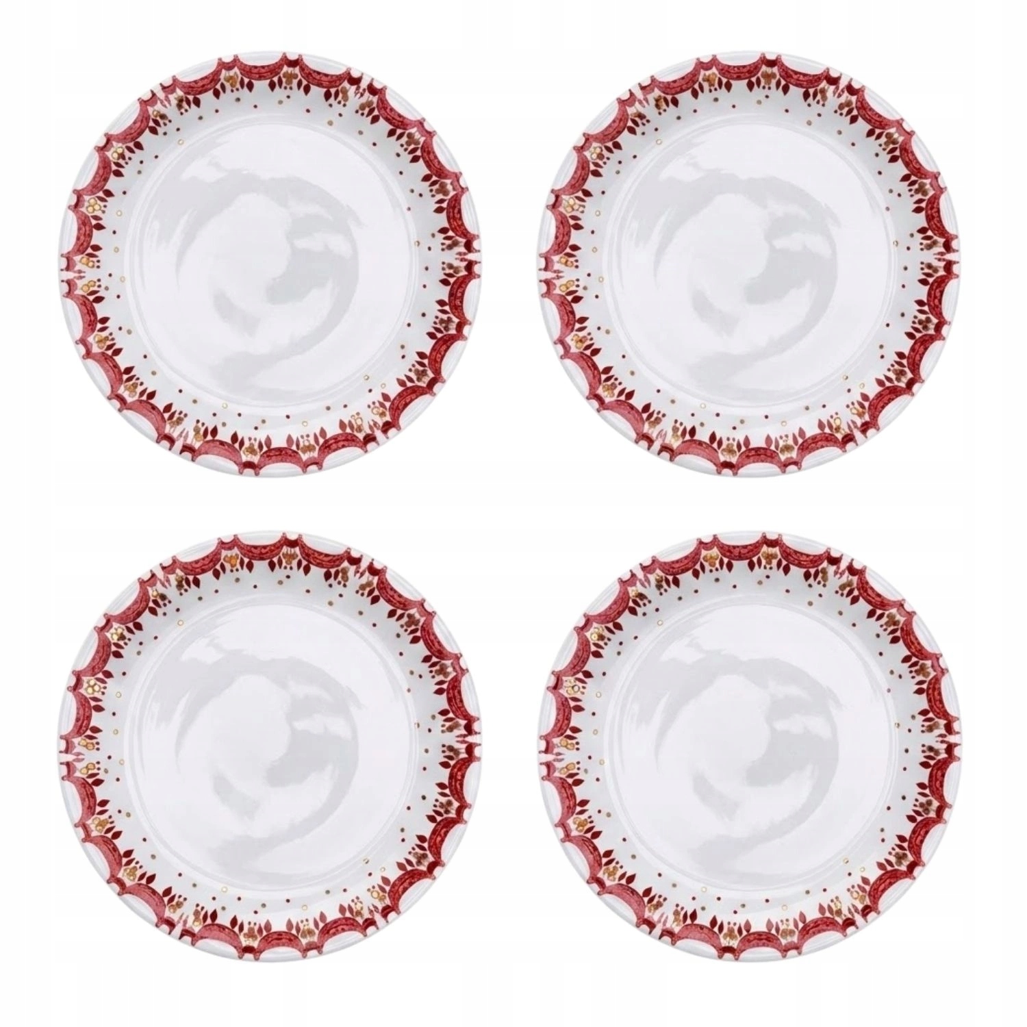 Obedový plytký tanier 4 kusy sada Bjorn vianočný porcelán 29 cm