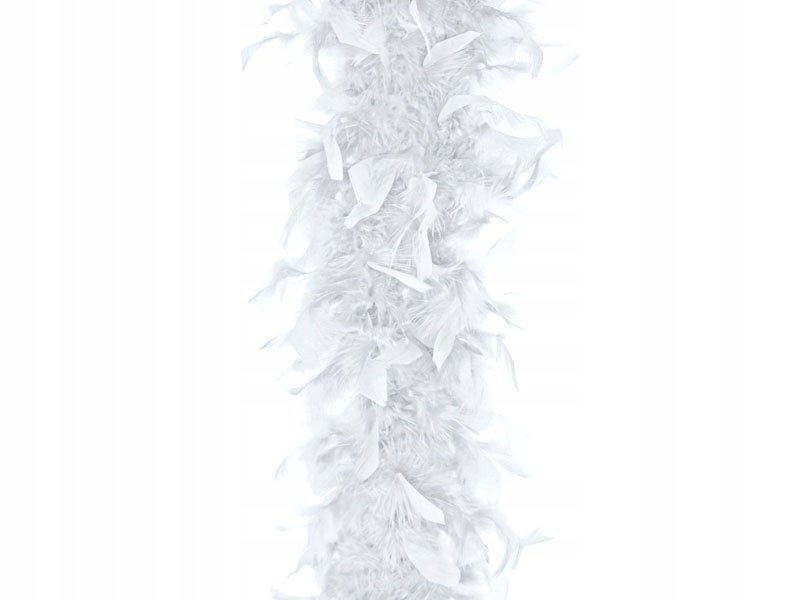 

Łańcuch na Choinkę z Piór Girlanda 180cm Biały