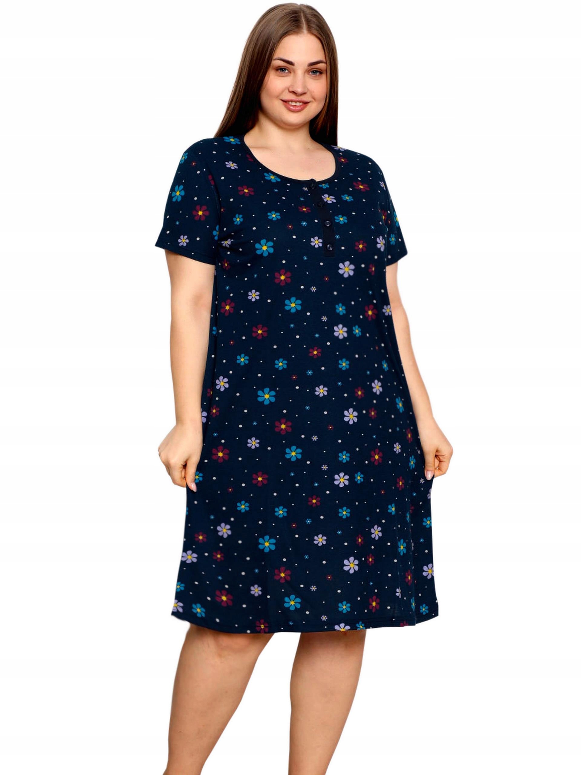 KOSZULA NOCNA 4 guziki LINIA PLUS SIZE nadwymiar DUŻA ROZMIARÓWKA duże 4XL Marka Inna marka