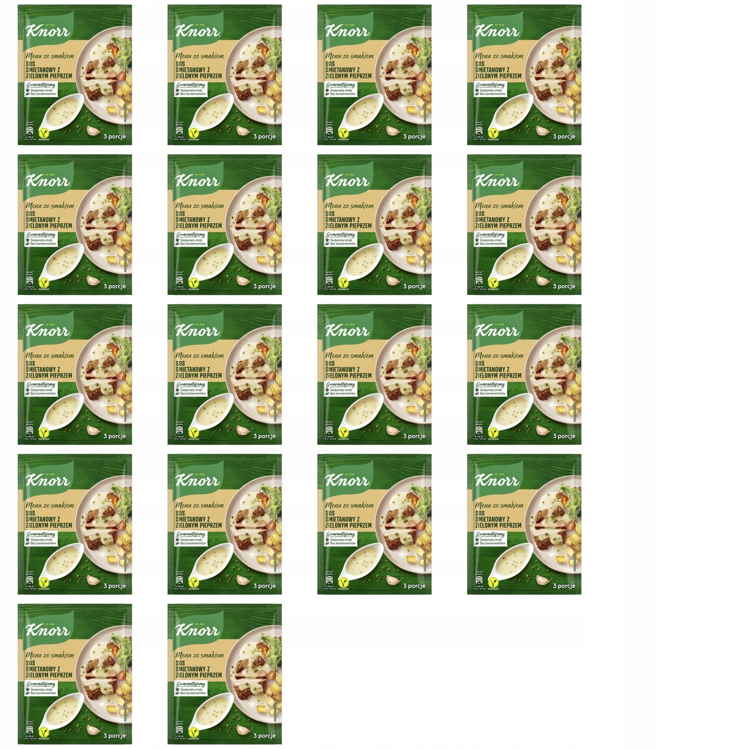 18x 30g Knorr Sos śmietanowy z zielonym pieprzem Karton