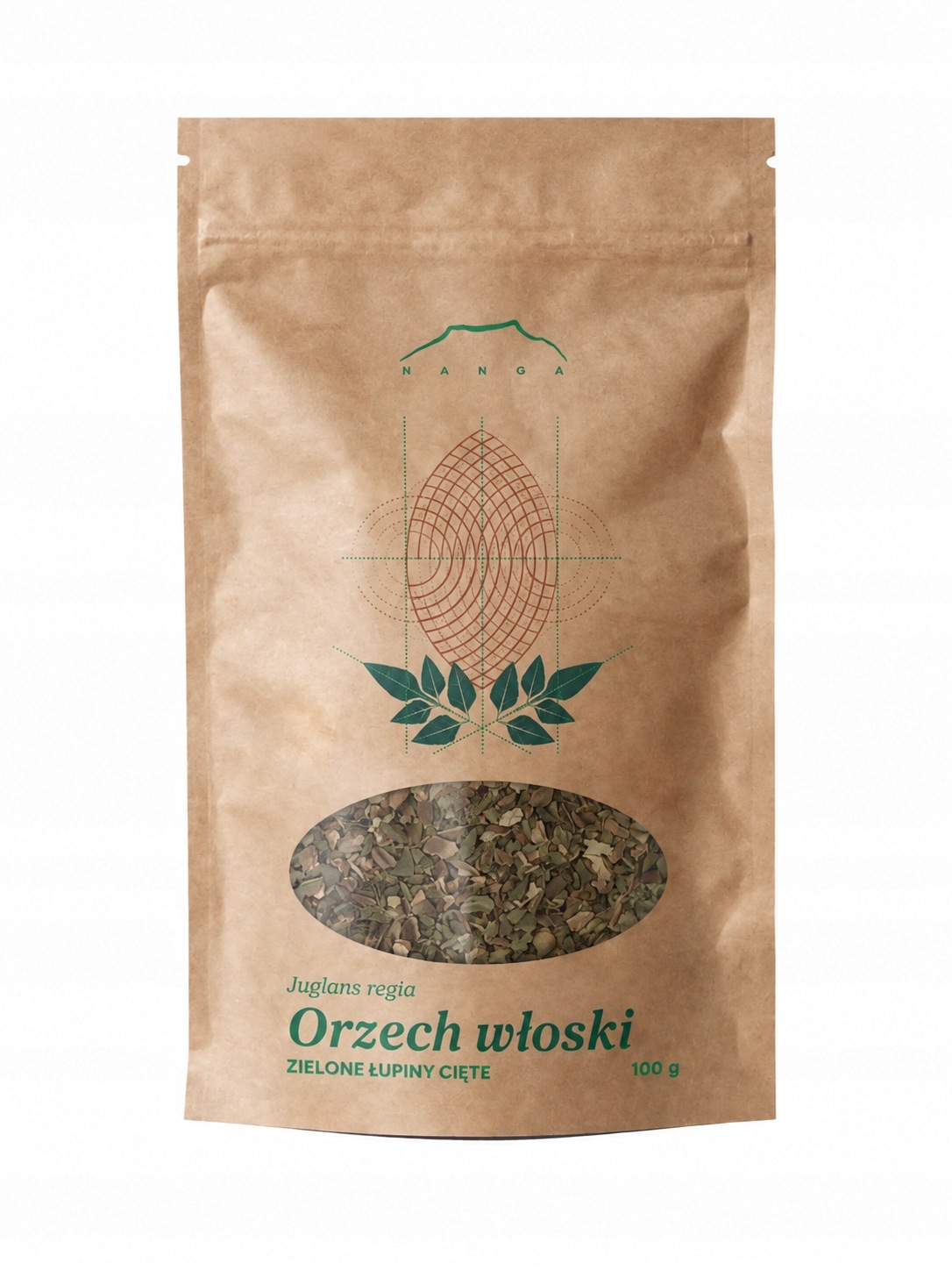 Orzech włoski zielone łupiny orzecha włoskiego Juglans regia Nanga 100 g