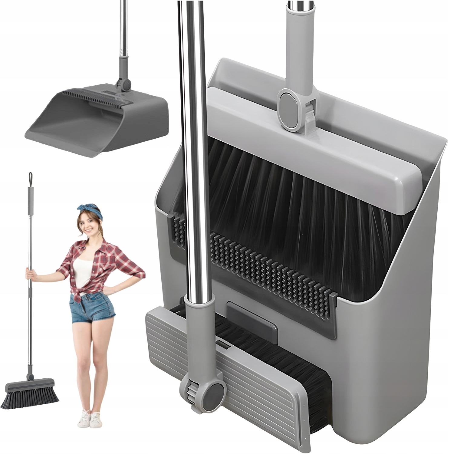 Levně Sada na úklid Smetáček Metla Lopatka Leniuch Pro Bez ohýbání