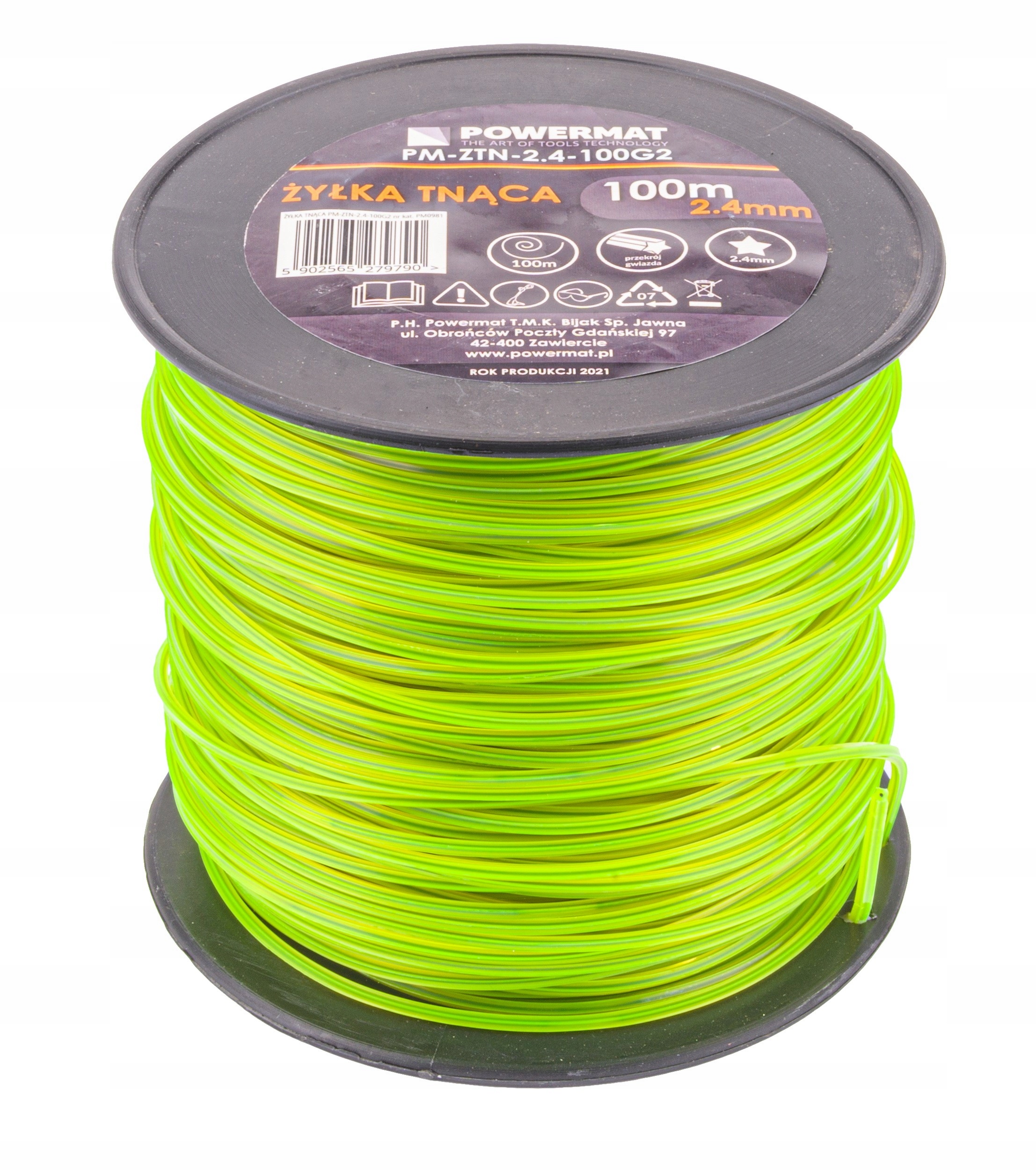 ŻYŁKA TNĄCA DO KOSY PODKASZARKI WZMACNIANA Z DRUTEM 2,4x100m ZBROJONA Rodzaj koła inny