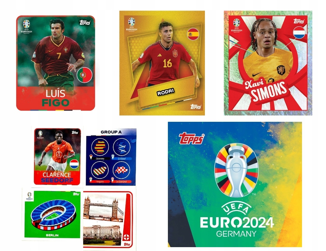 NAKLEJKI ALBUM UEFA EURO 2024 MATCH ATTAX ZESTAW STARTOWY Szerokość produktu 24.4 cm
