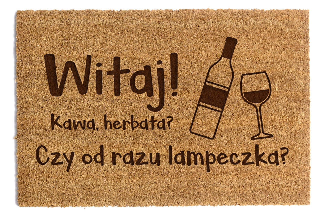 Stěrač Pod Dveře 60 x 90 cm Káva, čaj? Lampička? Kokos