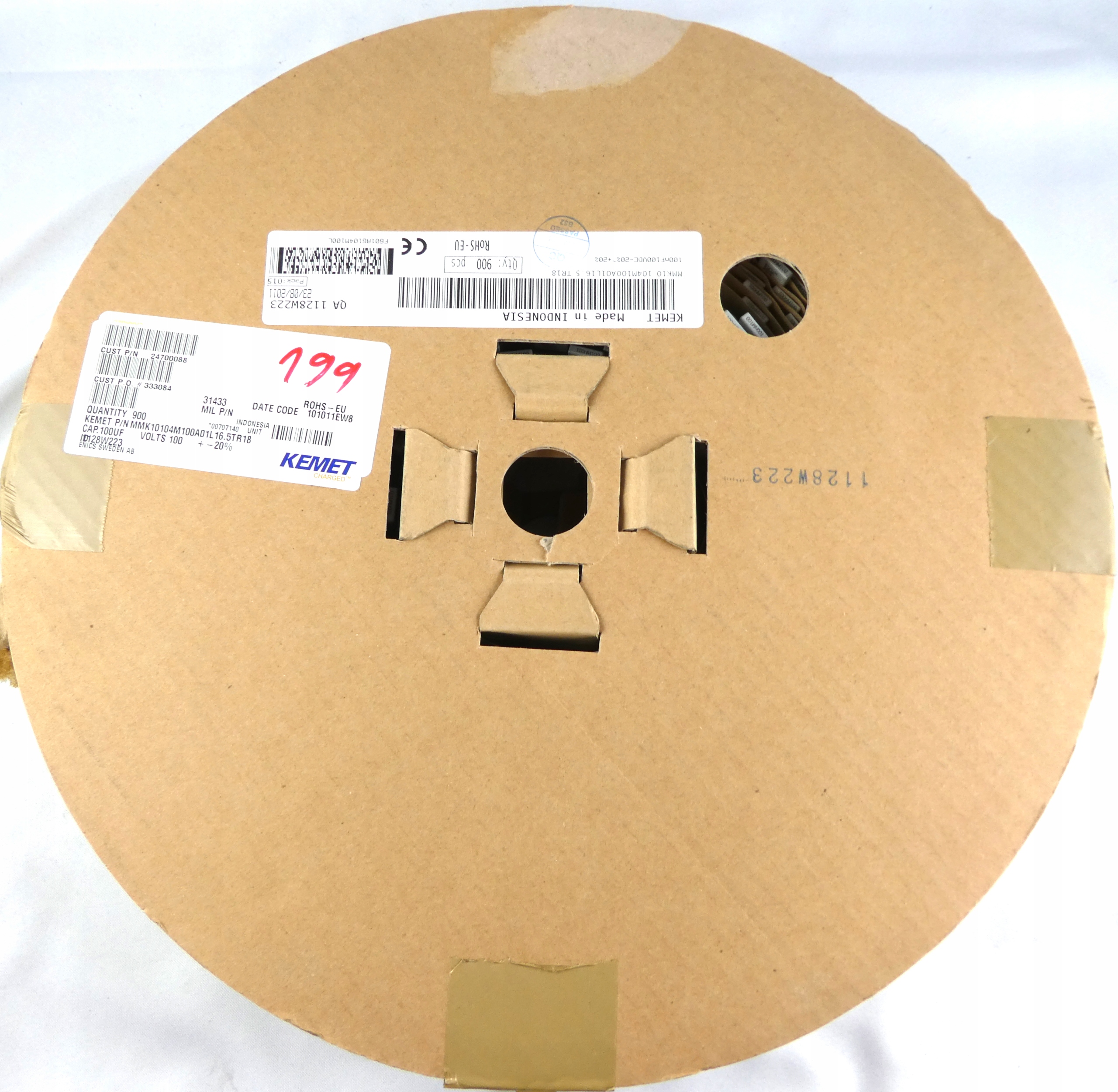 Foliowy EVOX 100nF 0,1uF 20% 100V AC 10szt Producent Inna