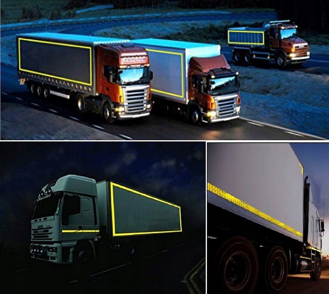 TAŚMA ODBLASKOWA SAMOPRZYLEPNA ŻÓŁTA NEONOWA OSTRZEGAWCZA 5M Marka Inna