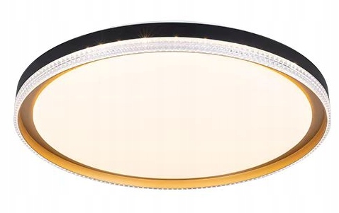 Panel plafon Led Natynkowy 42 W 50cm Czarno Złoty