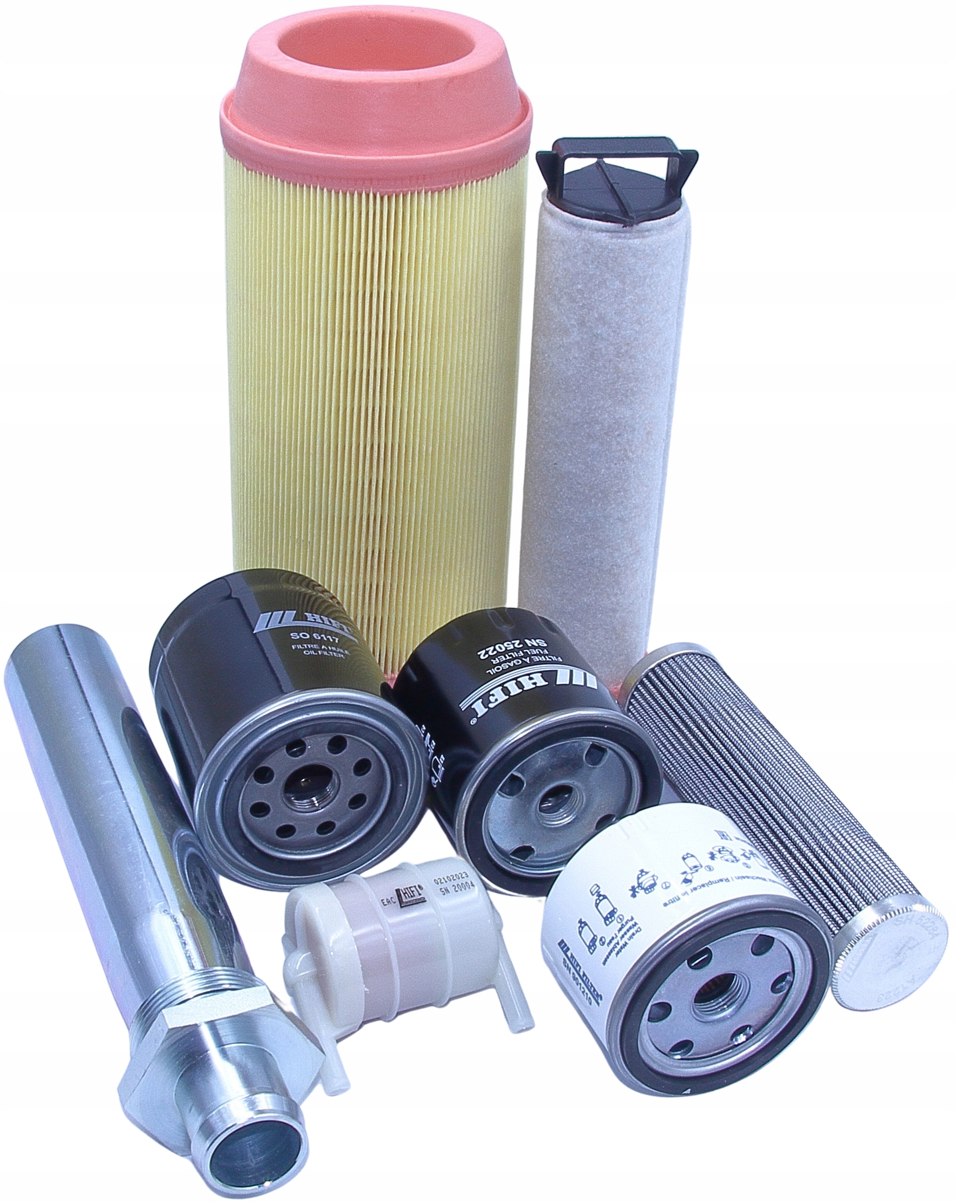 Filtry Hamm HD8 VV s motorem Kubota válec, sada filtrů