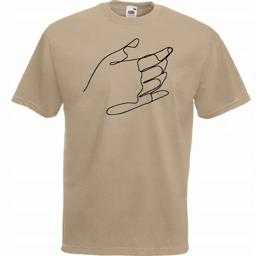 

Koszulka line art ręka dłoń XXL khaki