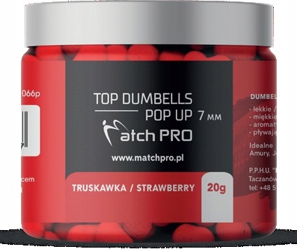 Dumbells Pop Up Truskawka 7mm 20g Match Pro
