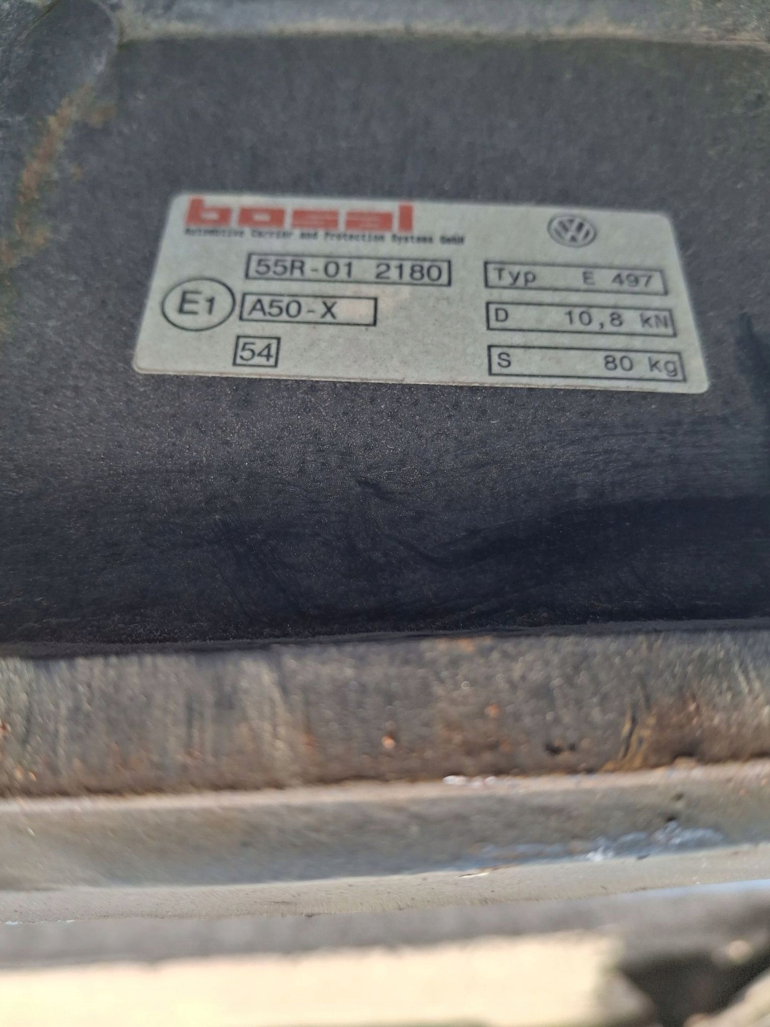 tow SKLADANY VW TOURAN II 2015R->
