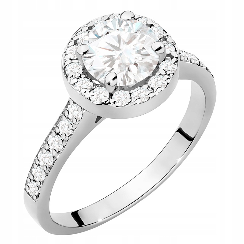 Złoty Pierścionek 585 Koło z Brylantami 1,38ct