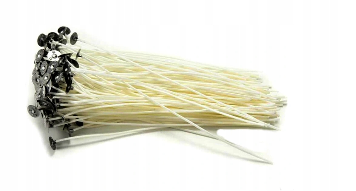 

Knoty Bawełniane Do Świec Gotowe 13 CM 50 sztuk