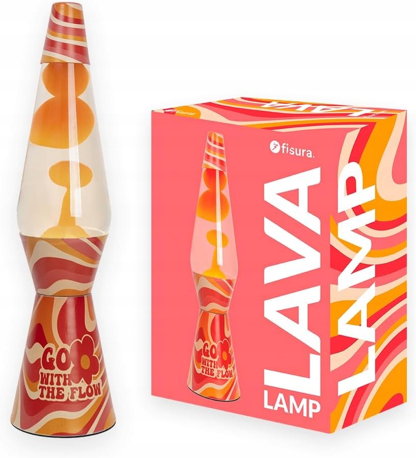 Lávová Lampa Retro Vícebarevná 40cm Fisura 2 Žárovky 25W