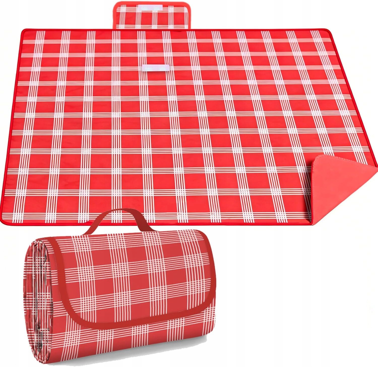 Koc Piknikowy XXL 200x200 Wodoodporny Plażowy Składany
