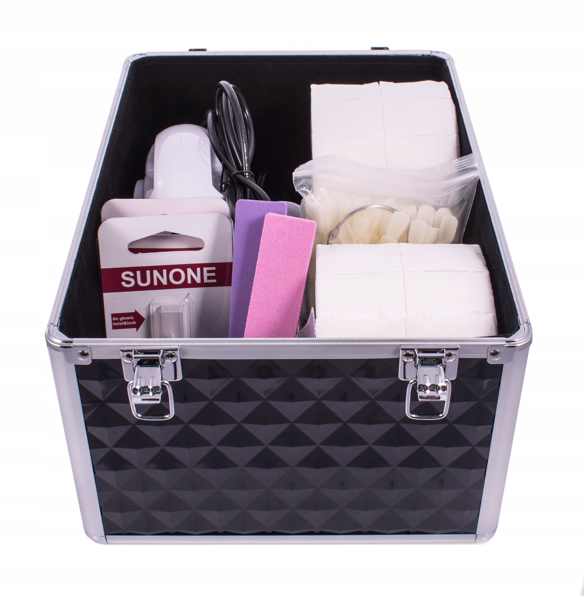 SUNONE KUFEREK KOSMETYCZNY XL NA KOSMETYKI LAKIERY Liczba półek 4